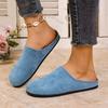 Fashion New Women's Slippers Closed Toe Round Toe Suede Clogs Sandals Autumn New Retro Solid Color Flat Bottom Women's Slingback Shoes