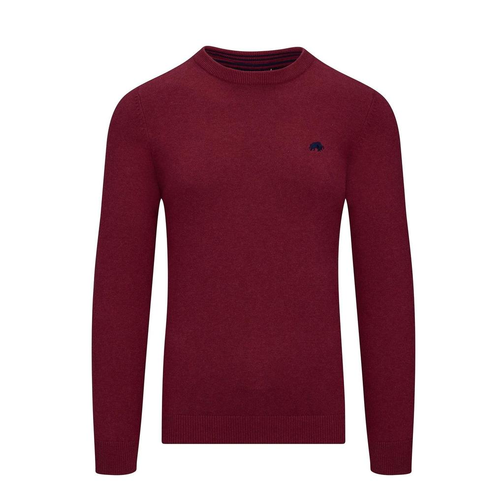 Raging Bull Mens Classic Knitted Crew Neck Jumper