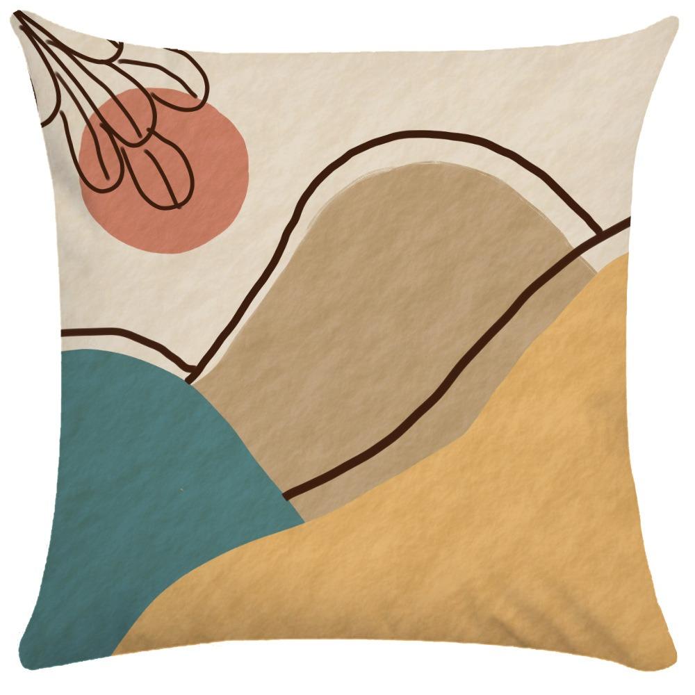 Abstract Lines Pillowcase Dormitory Decoration Office Living Room Sofa Home Pillowcase