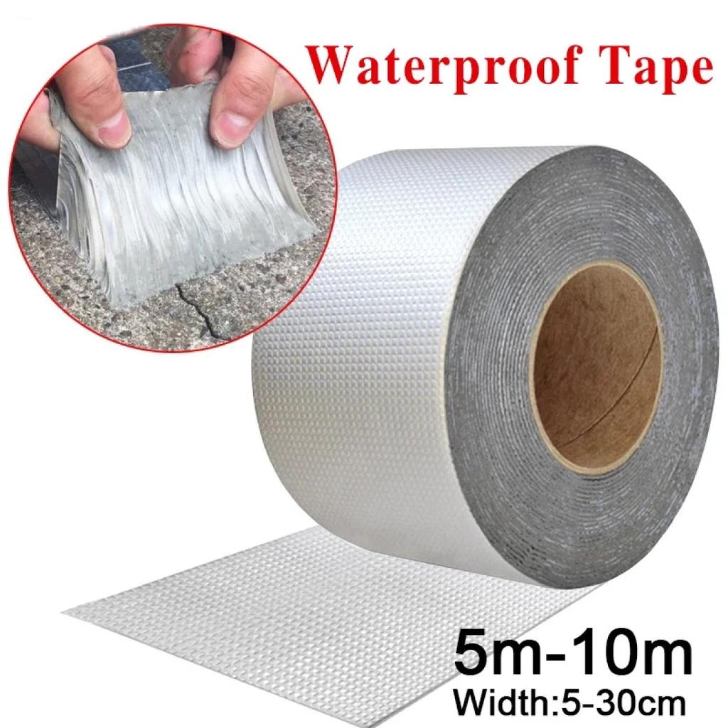 Waterproof Tape High Temperature Resistance Aluminum Foil Thicken Butyl Tape Wall Pool Roof Crack Duct Repair Sealed Self Tape