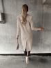 Women's Spring 2025 Versatile Woolen Double-Breasted Long Sleeve Coat with Welt Pockets