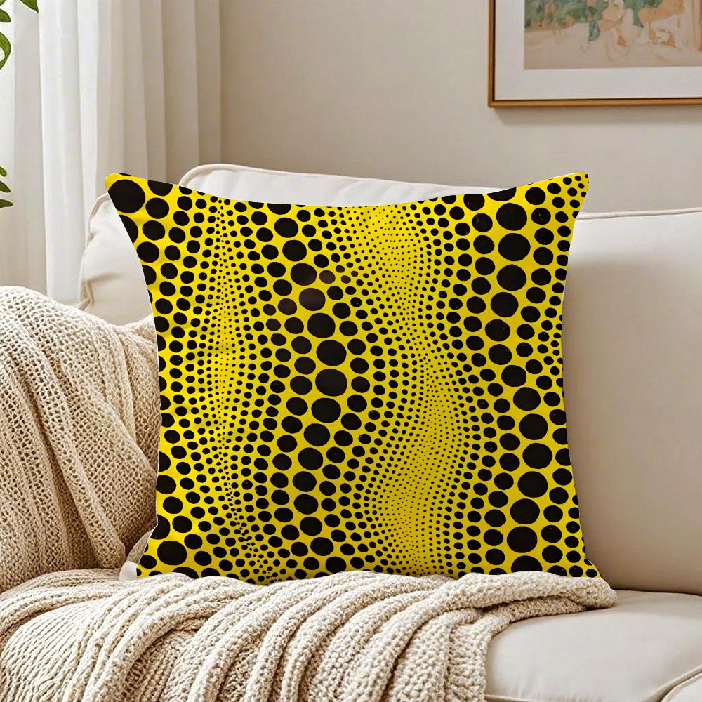 Yayoi Kusama Abstract Art Pumpkin Cushion Cover Linen Pillowcase Soft  for Sofa Bed Home Room Decor