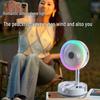 Retractable Wireless USB Charging Fan: Dual Power, Head Shaking, Silent, Foldable, Ideal for Outdoor Camping