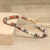 Armband aus Naturstein-Röhrenperlen – Hämatit-Akzent, verstellbar, Boho-Schmuck, erdendes Geschenk für Männer & Frauen