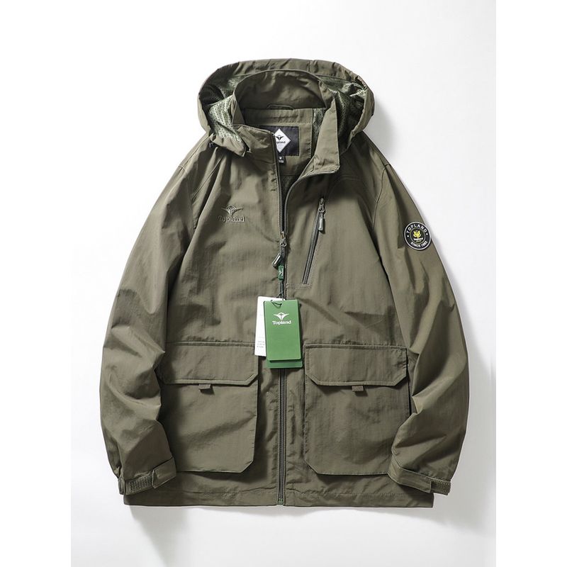 Trendy Soft Shell Jacket Spring and Autumn Windproof Waterproof Outdoor Army Green 2XL
