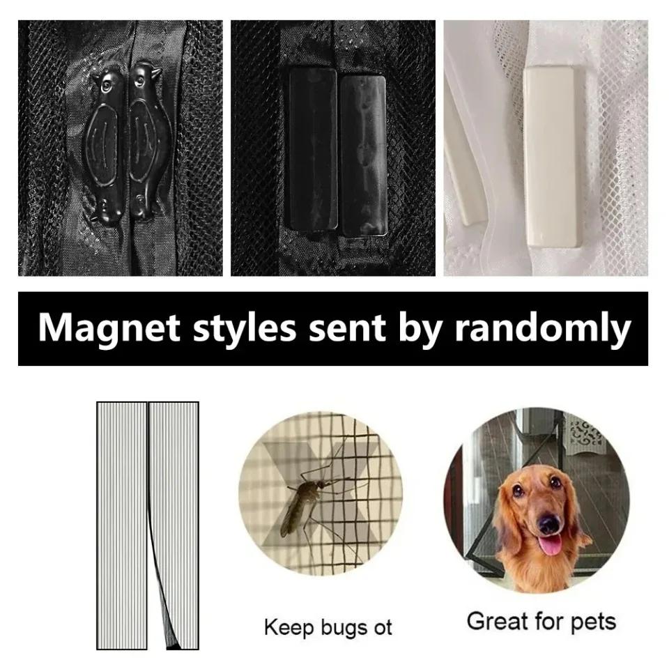 Anti Mosquito Door Curtain Invisible Ventilate Door Screen No Punching Magnetic Automatic Closing Anti Fly Bug Insect Screen Summer Insect Curtain Net
