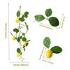 2Pieces Faux Lemon Branches Realistic Decorative Lemon Stem Faux Fruit Branches for Indoor and Outdoor Use