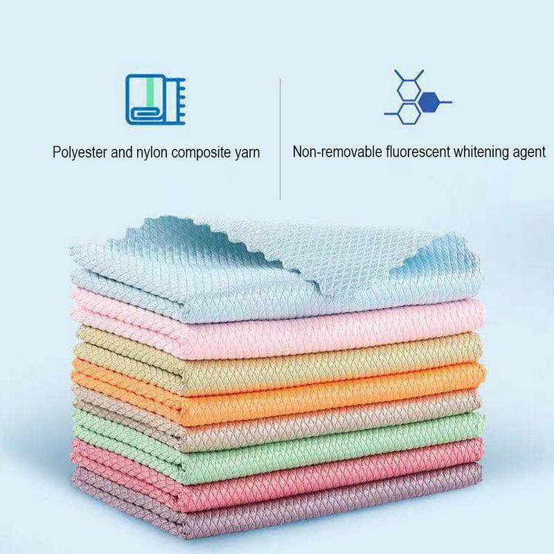 5/10pcs Special Fish Scale Wipes For Glass Cleaning Housework Cleaning Cloth