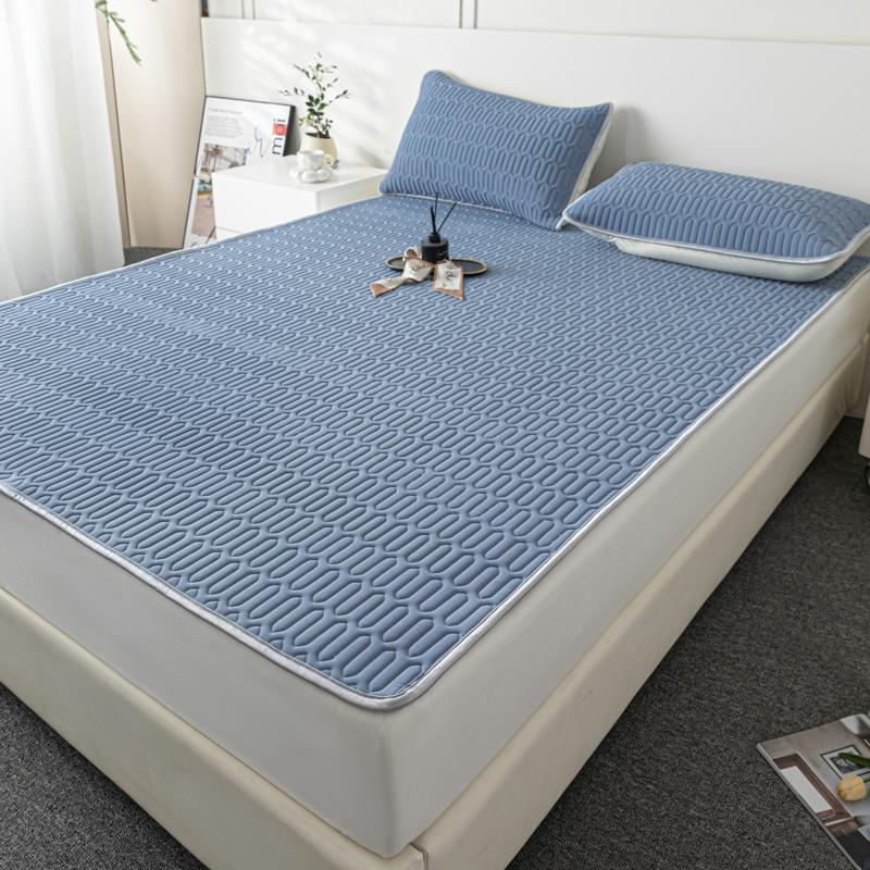 Summer Cooling Quilted Mattress Protector Cover Latex Thickened Breathable Mattress Topper for Single Double Queen King Size Bed