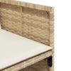 Vidaxl 7-Cz. Garden Furniture Set With Cushions, Beige, Poly Rattan