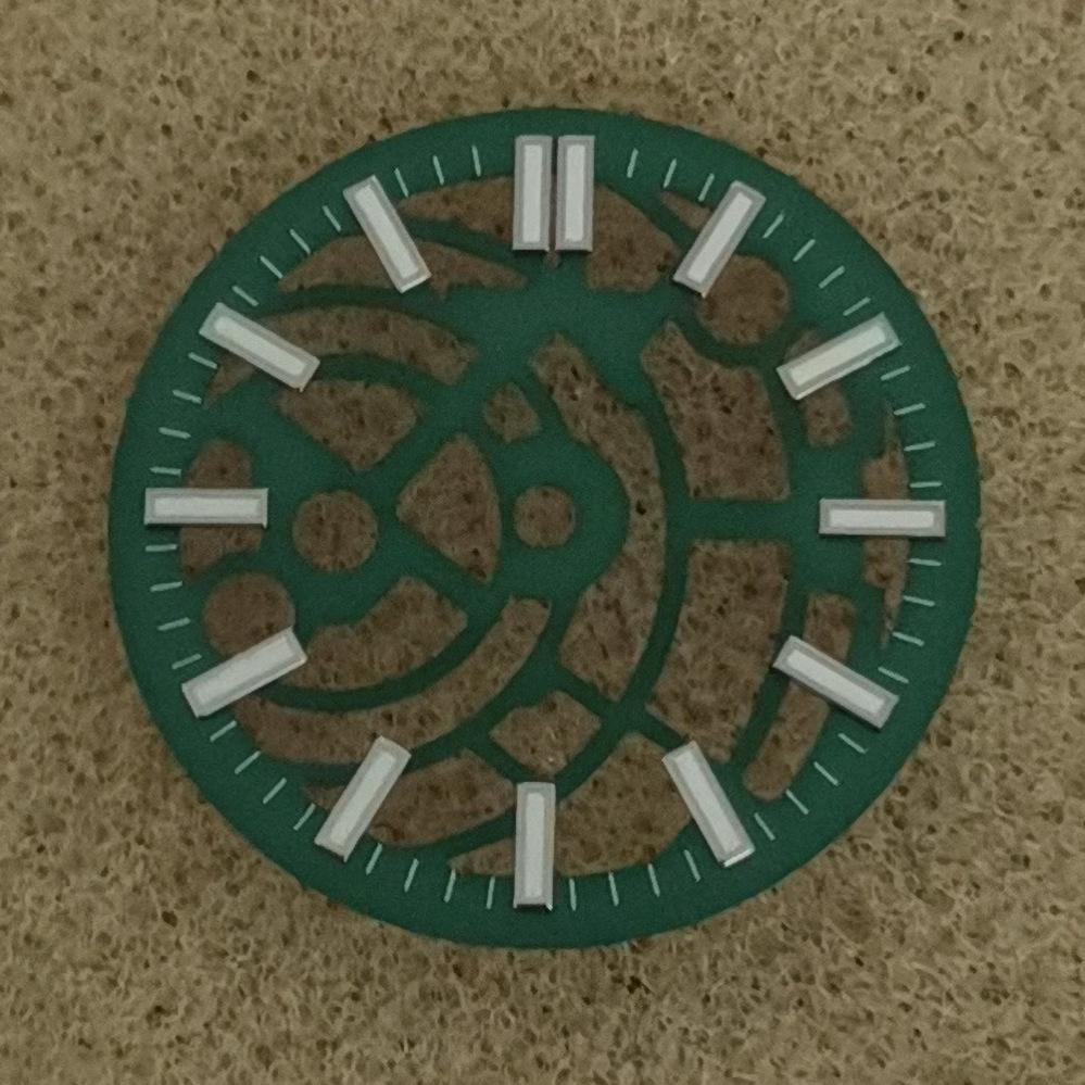 

Black White 28.5mm Watch Dial for NH70/NH72 Movement Skeleton Hollow Dial For Diver Watch Accessories Parts luminous accessory зелений