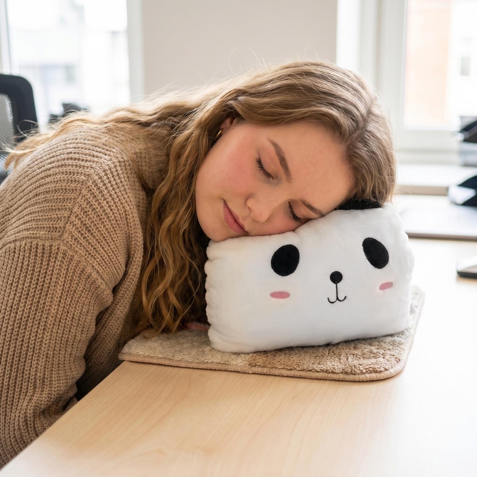 

Plush Hand Warmer Pillow Multifunctional Nap Cushion Creative Stuffed Animal Toy for Office Home and Kids Gift One Size