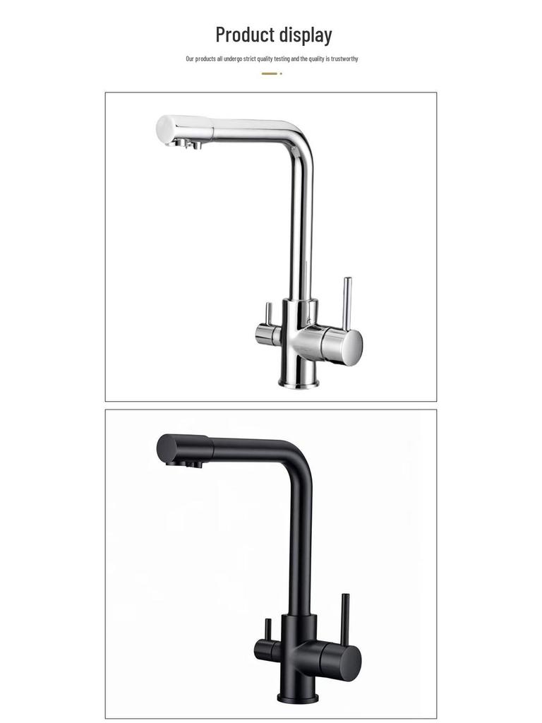 Drei-in-Eins drehbare Wasserfilterarmatur für die Küchenspüle