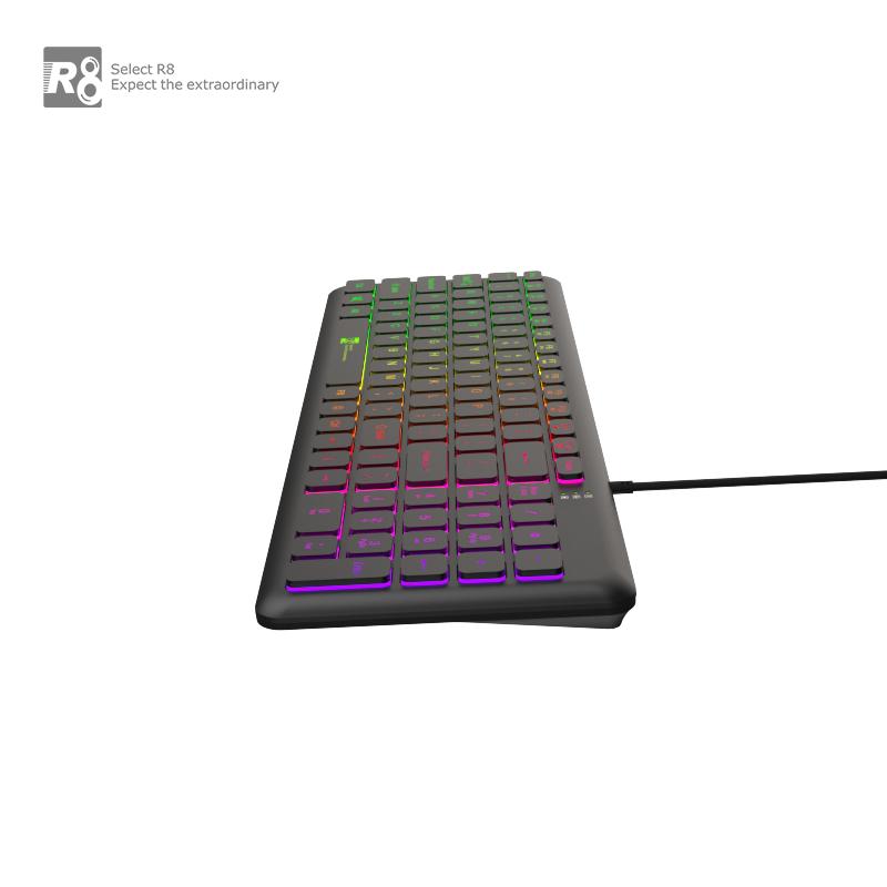 104 Keys Gaming Keyboard Wired Keyboard With RGB LED Back Light Middle Size Keyboard for PC Gamer