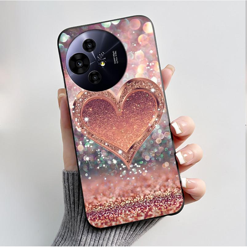 Case For TCL 50 Pro NxtPaper 5G Phone Case Luxury Fashion Butterfly Flower Black Soft TPU Silicone Shockproof Cover Casing Shell
