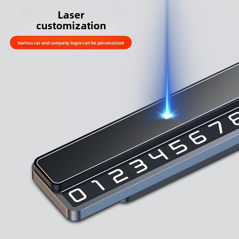 Temporary Parking Number Plate, Moving Car Number Card, High-End And Sophisticated Car Accessory, Hidden Metal Design