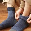 Meias de Inverno Masculinas em Lã Cashmere e Malha Terry: Super Grosso, Quente, Design de Cano Médio