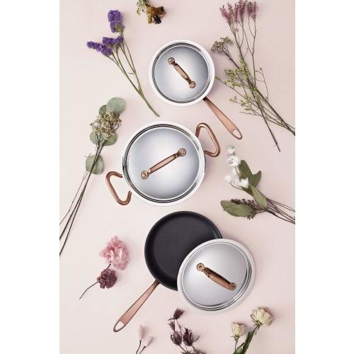 Vita Craft Induction Cookware Compatible Deep Pot, 16cm, Rose Gold, Dear 3954