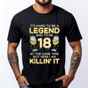 Schwer, eine Legende zu sein 18 Jahre Alt 18. Geburtstag Bday Grafik T-Shirts Herren Atmungsaktives Übergroßes T-Shirt Für Mann