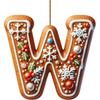 26 Letter Acrylic 2D Flat Christmas Letter Pendant  Christmas Tree Hanging Pendent Ornament Keychain Holiday Party Decor Supplie