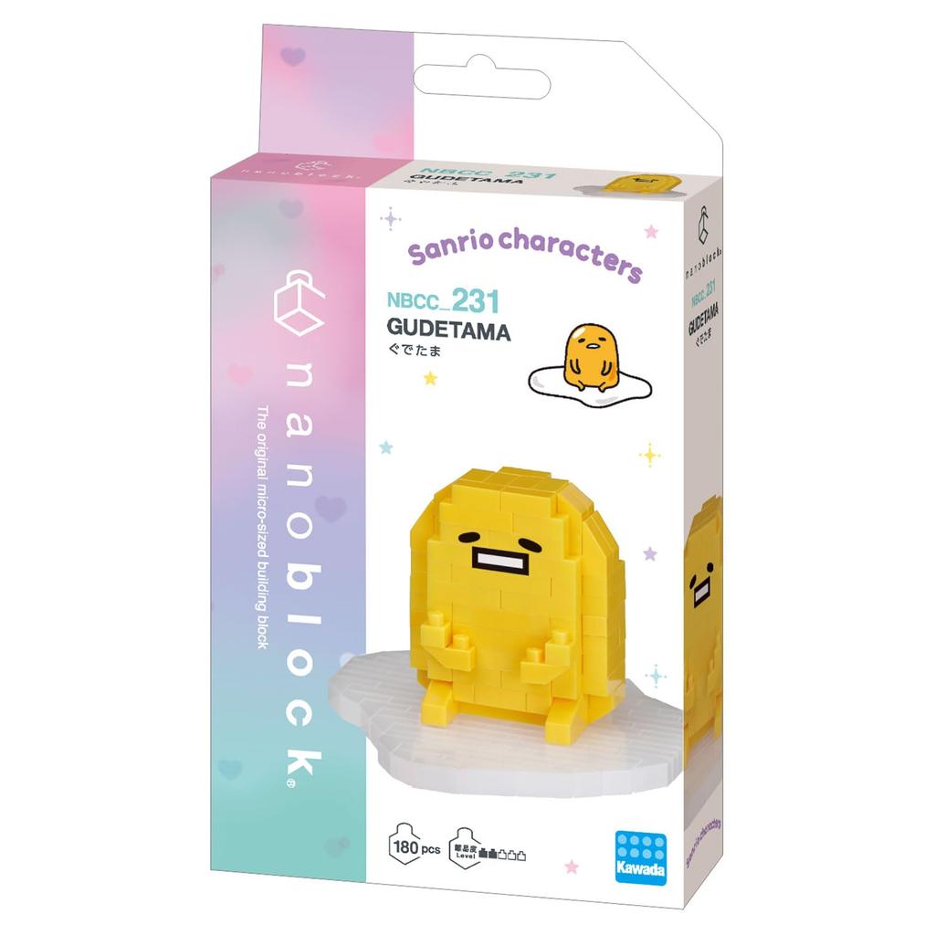 Kawada Nano Block Gudetama NBCC_231 3 X 10.5 X 18cm 12 Years Old and Up Interior Hobby NBCC_231