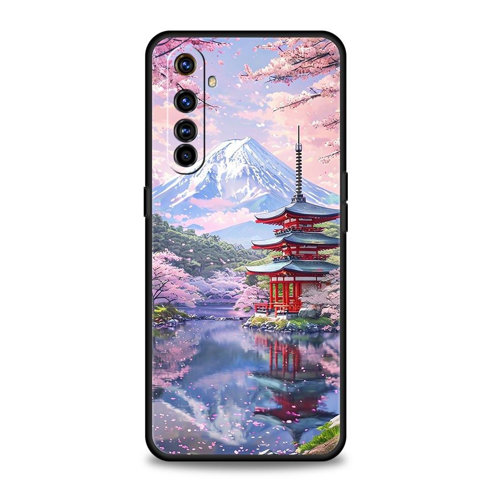 Pink Sunset Mountain Case For Realme C67 C63 C55 C53 C35 C25 C21 GT 2 3 5 6 10 11 12 13 Pro Plus 5G Soft TPU Phone Cover Fundas