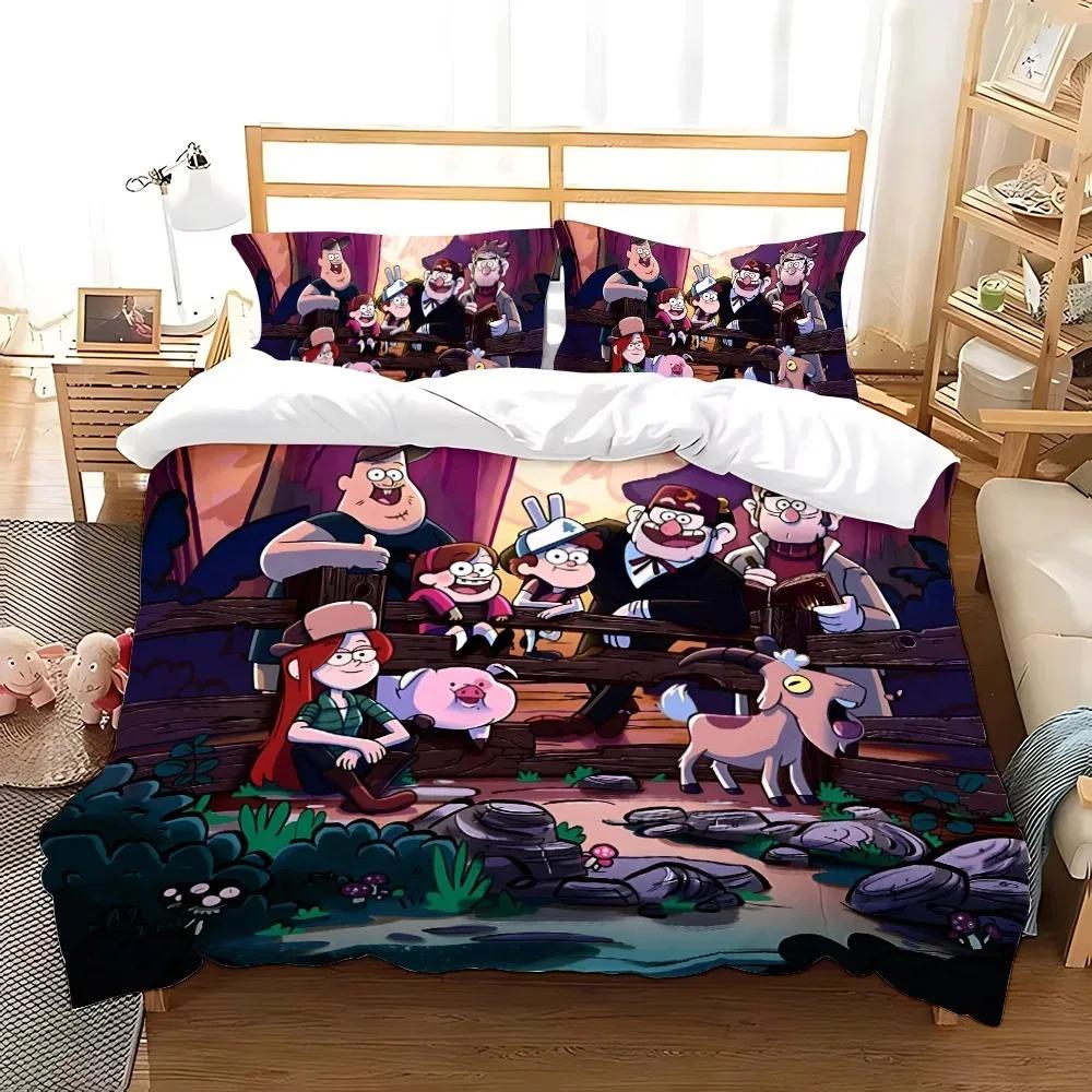 Copripiumino Bill Cipher 3D Squisito Cartone Animato Gravity Falls Stampa Digitale Set Biancheria da Letto Piumone Letto Giovani Decorazione Casa Bambini Ragazzi