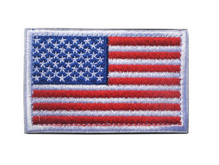 US Flag Embroidered Velcro Patch for Backpack or Shoulder