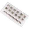 12PCS Leather Stamping Tools, 12 Patterns Zinc Alloy Leather Craft Stamps Punch Set Tool, Flower Design Leather Stamper for Leather Craft DIY Jewelry