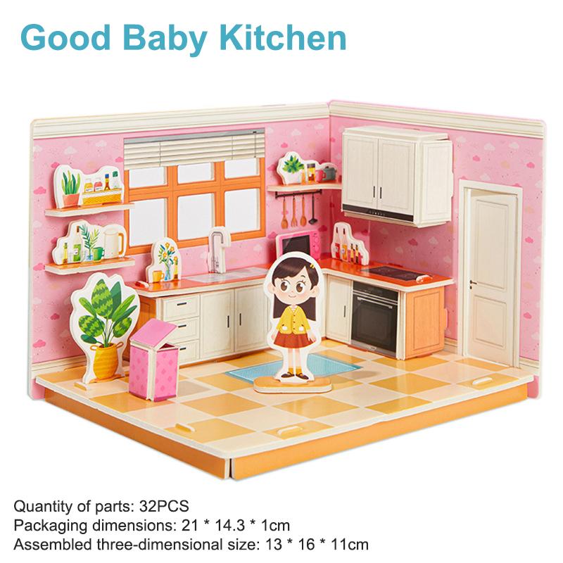 Children s Paper Puzzle 3D Model Craft House DIY Early Education And Educational Toy Assembly