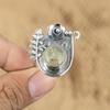 Natural Golden Rutile 925 Silver Promise Flower Adjustable Ring For Women
