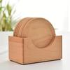 Bamboo Coaster Set: Creative Round Tea Ceremony Cup Holder & Insulating Pad, DIY Engravable.