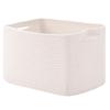 Handwoven Cotton Storage Basket Flexible Organizer Bin with
