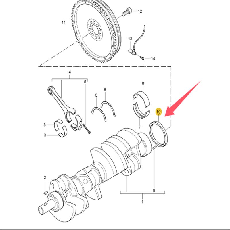 Suitable for Porsche 03-17 Cayenne 4.5 4.8 Crankshaft Rear Oil Seal 0PB105249 99710121201 94810121202