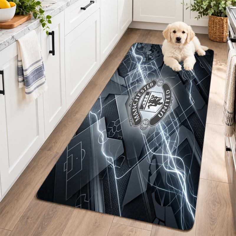 Flannel Kitchen Mat Manchester United Soft Area Rug Non Slip Floor Carpet Home Decoration