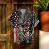 Camicia da Spiaggia Hawaiana Moda Uomo Stampa Teschio Pirata Camicia Retro Casual Abbigliamento da Strada Estiva Uomo Unisex Top a Manica Corta