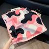 Fashion Black and White Printing Temperament Square Scarf Imitation Silk Korean Version Decorative Scarf Scarf Professional Decorative Shawl Silk Scar