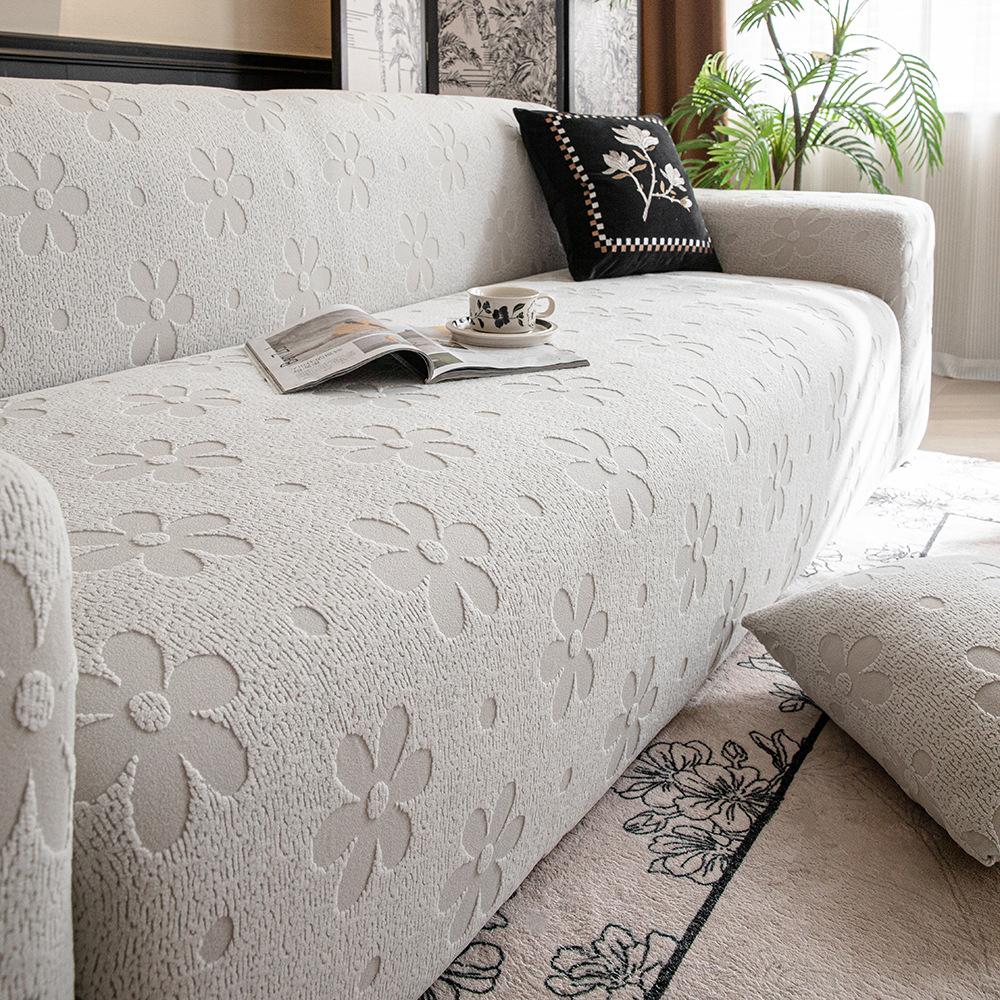 Flower All Season Universal Lazy Sofa Cover Summer New Straight Sofa Cover  Anti Cat Scratch Elastic Sofa Protection Cover