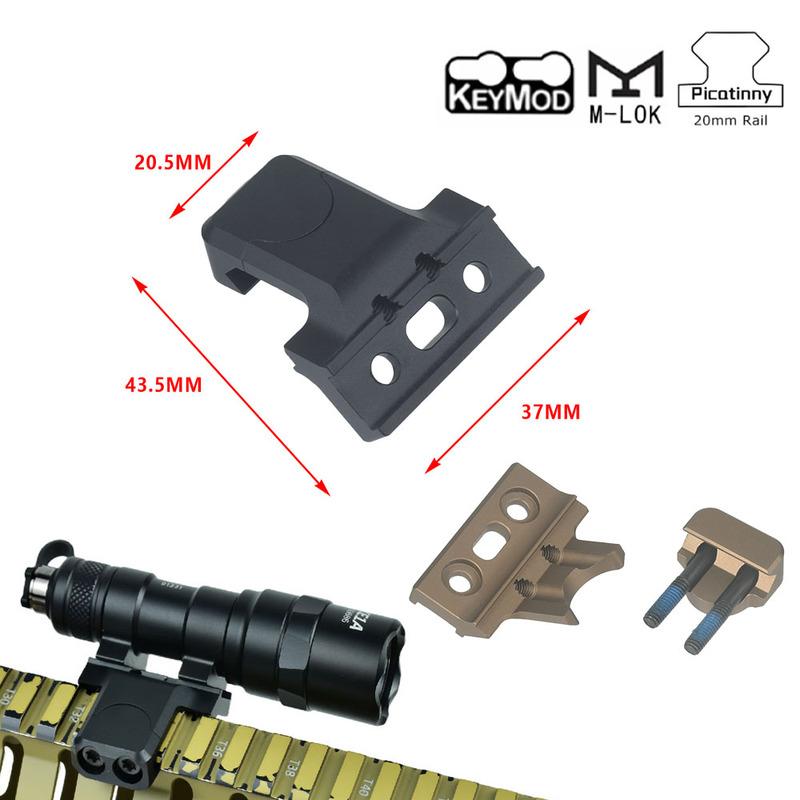 QD Quick Release Scout Light Side Rail Mount For Surefire M300 M600 Tactical Flashlight Fit Mlok Keymod 20mm Picatinny Rail