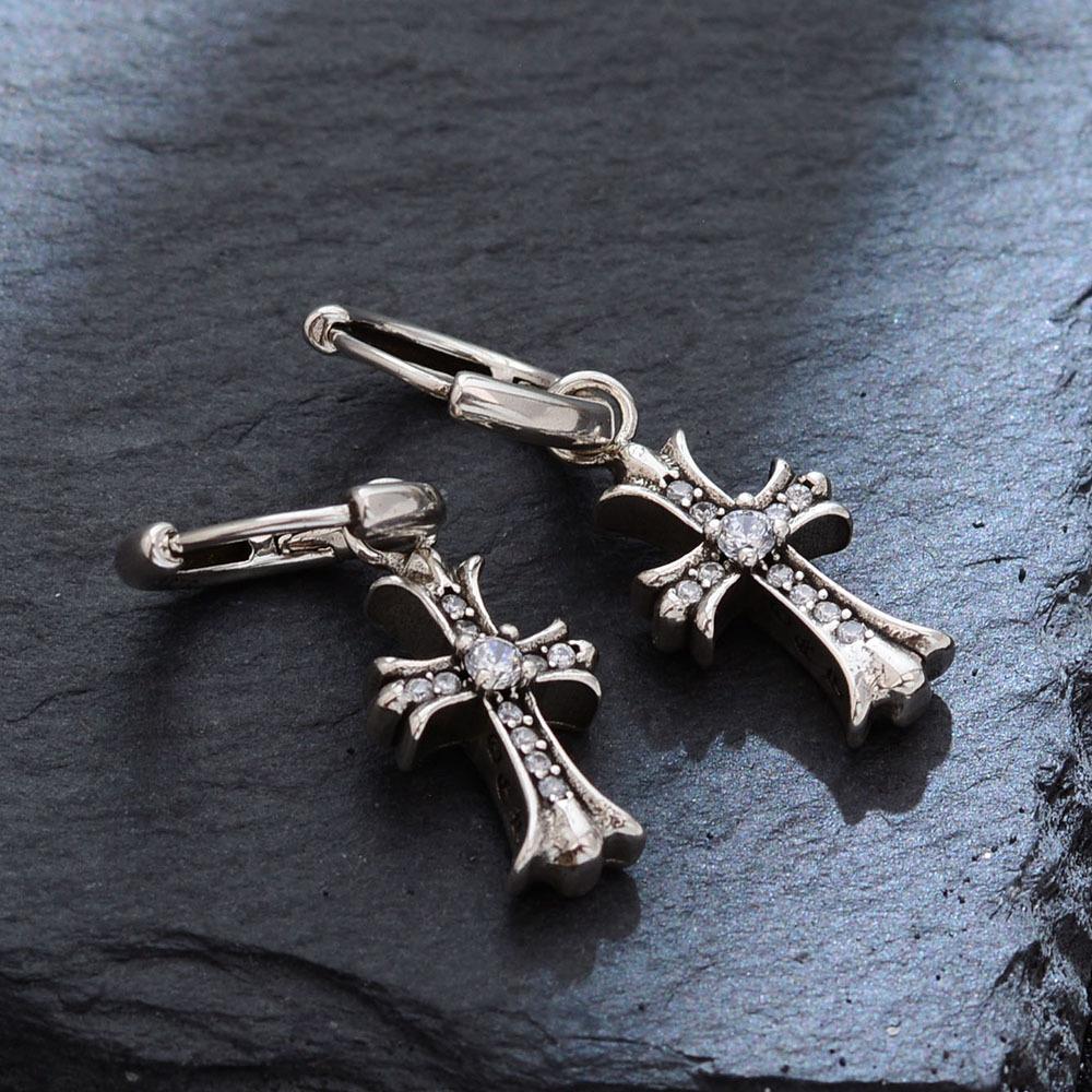 Accessories High-End Diamond Cross Earrings Women'S Frigid Wind Niche Earrings Earrings