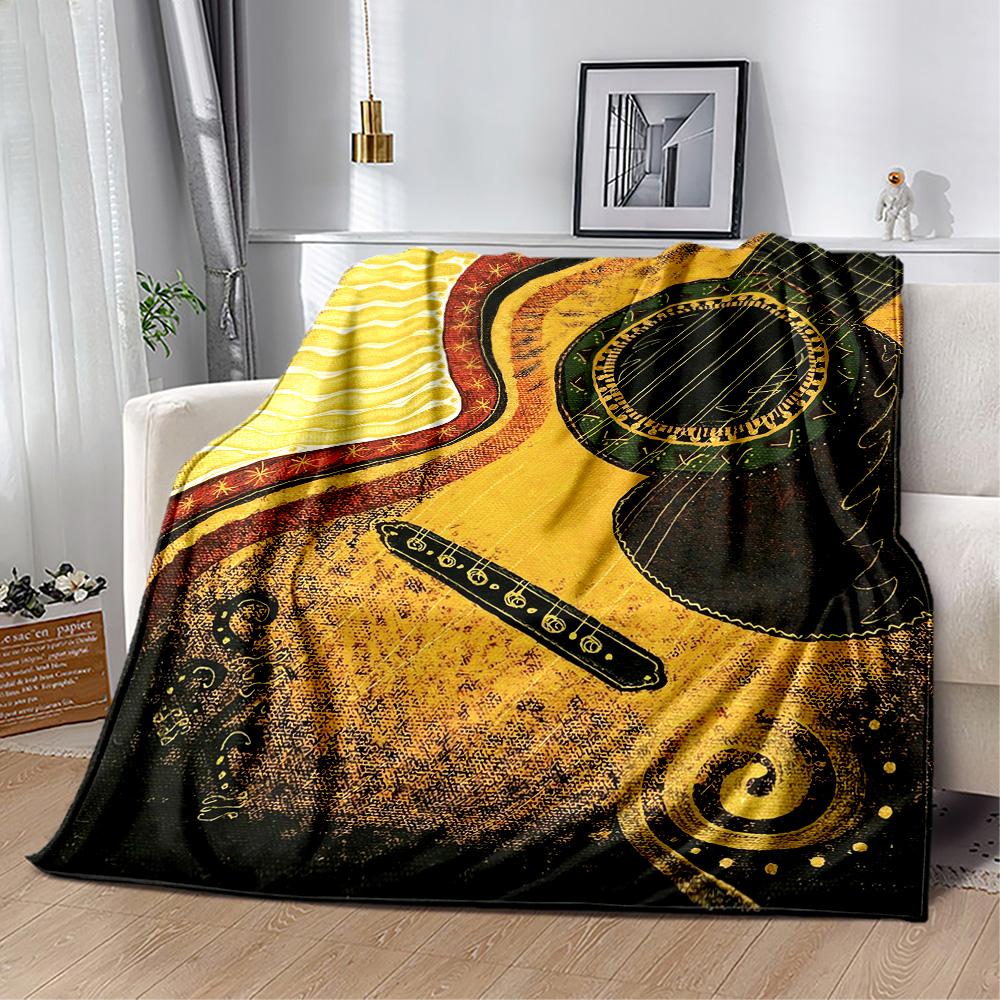 Guitar Blanket Soft Warm Cozy Perfect for Sofa Office Office Chair for All Occasions Modern Unique Gift for Family and Friends Camping