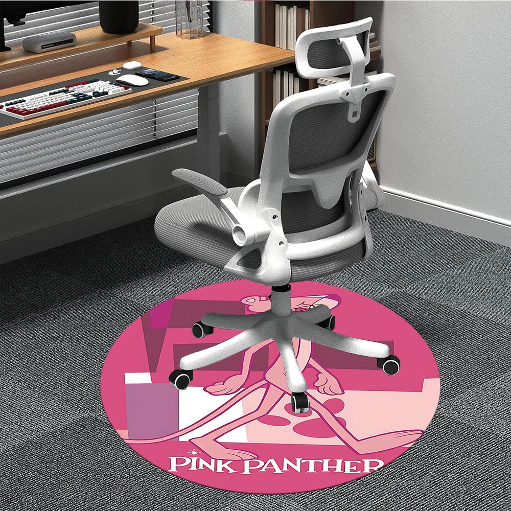 

1pc Pink Panther Office Round Area Rug, Under Office Chairs Bedroom Living Room Home Decor a1022312 80cm by 80cm
