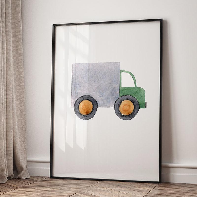 Classic Simplicity Cartoon Cars Art Posters Airplane Canvas Painting Children's Room Wall Art Pictures Home Aesthetic Decor