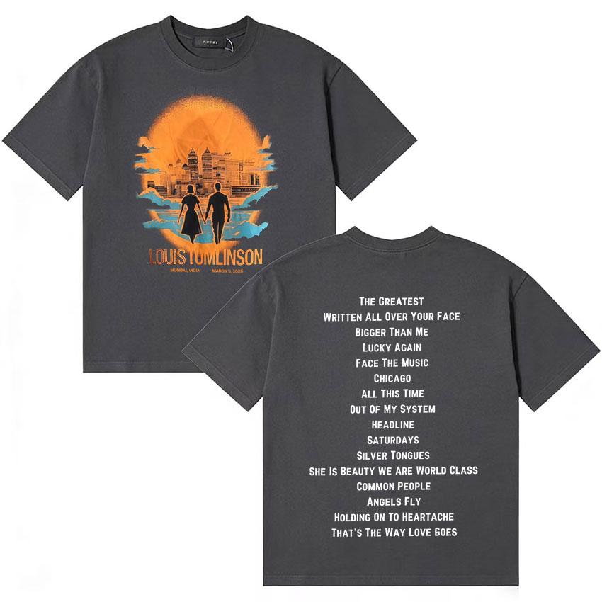 Louis Tomlinson Trendy Album 2026 T Shirt Unisexs Women Summer Short Sleeve Casual Tshirts High Quality Oversized Tshirt Fans Gift