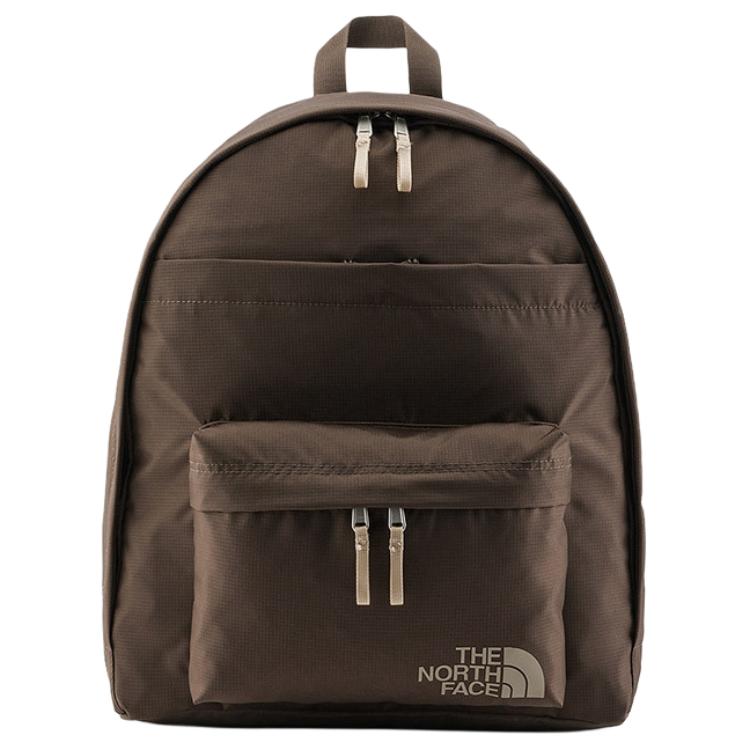 The North Face 25L Logo Zip Closure Backpack Outdoor Bag Unisex Backpack Nylon Falcon-Brown NF0A8AMM1OI Falcon Brown