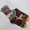 French Artistic Oil Painting Series: Colorful Trendy Mid-Calf Cotton Socks for Women