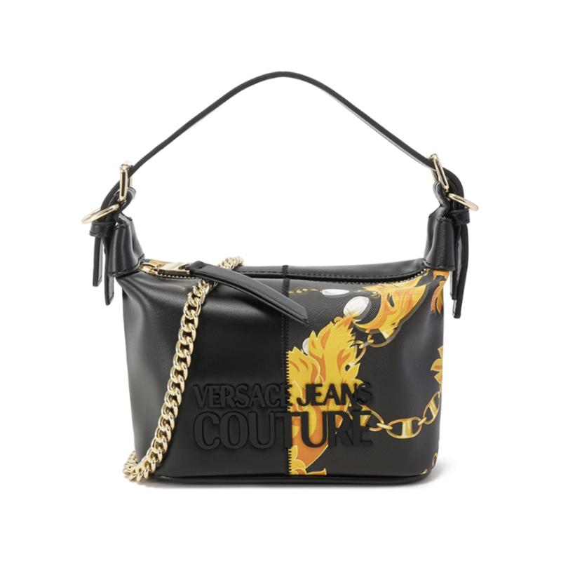 Versace Jeans Couture Printed Chain Polyester Horn Bag Women Handbags Black 75VA4BP4-ZS820-G89 Basic Set BagDust Bag 26440₽