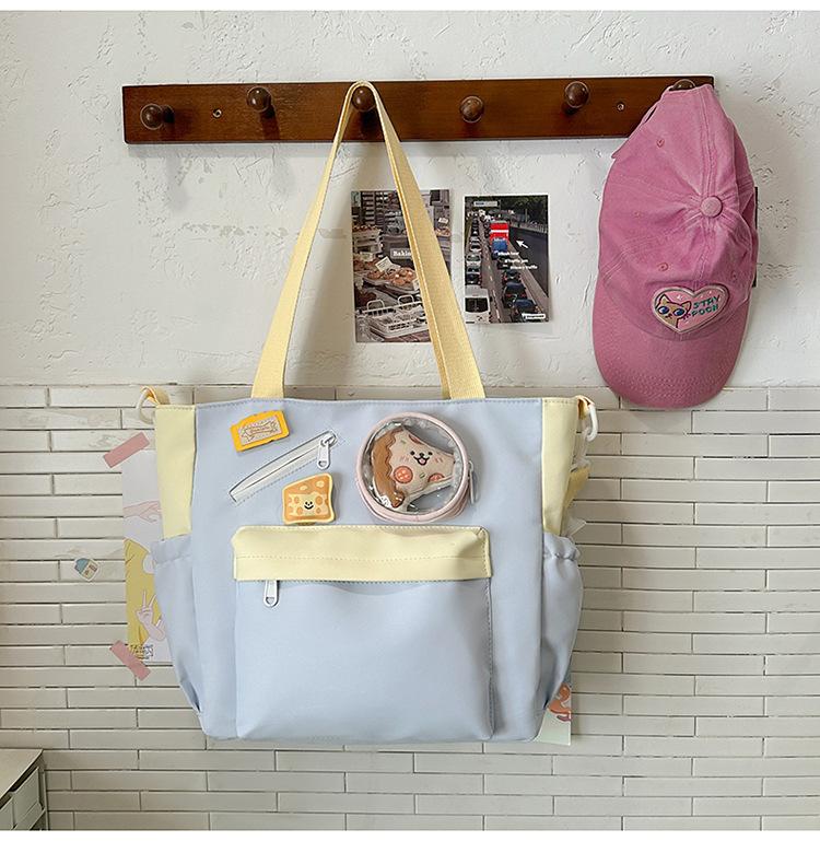 School bag high value fresh and sweet ins make-up bag handbag high school students large capacity