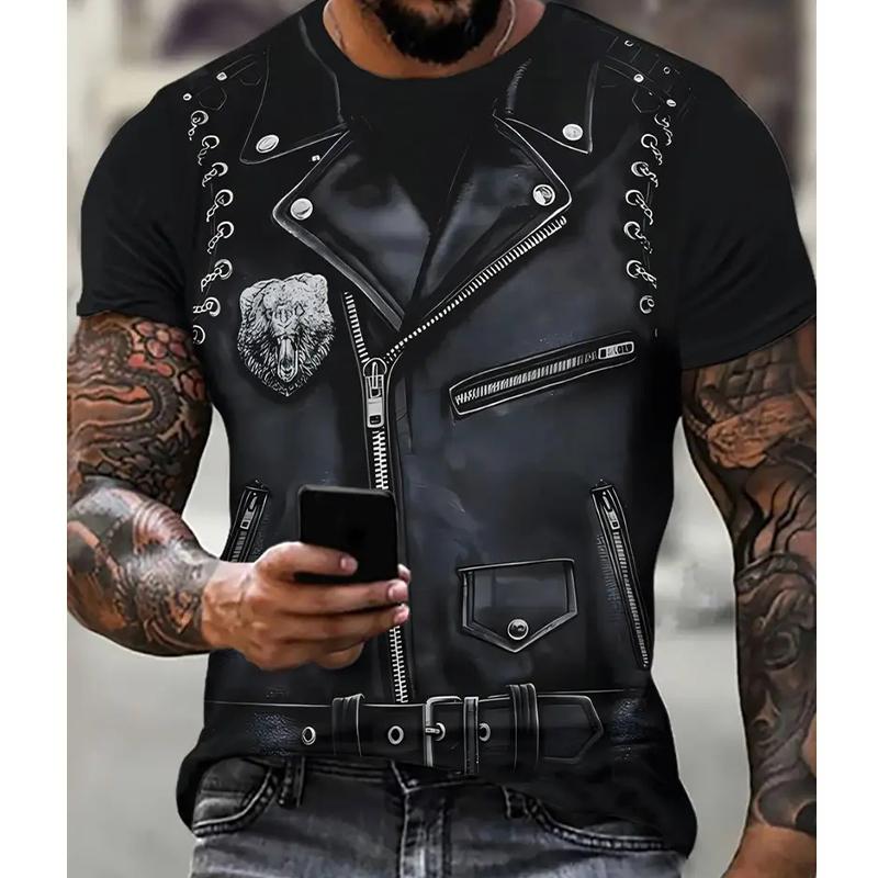 

Новая летняя мужская модная футболка с принтом «Интерес личности» для мужчин 4XL чёрный