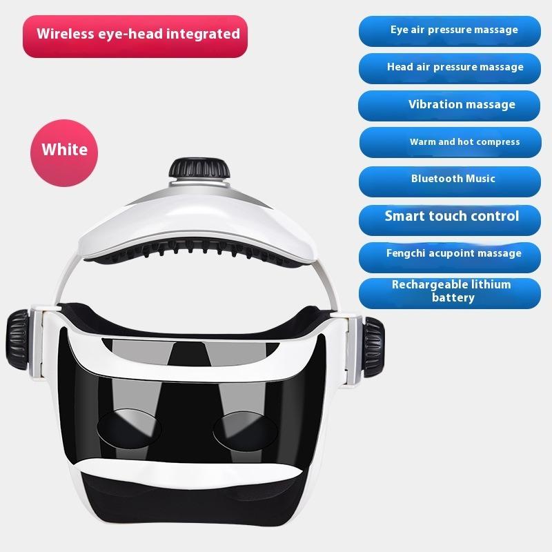 

Массажер для головы Электрический шлем Автоматический массажер для кожи головы Бытовой Надавливание на голову Разминание и захват Макушка головы белый